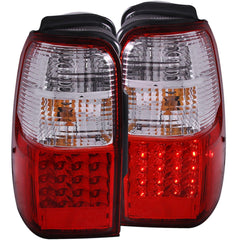 0102 4RUNNER LED TAIL LIGHTS LED RED/CLEAR - Black Patch Performance - ANZO311070