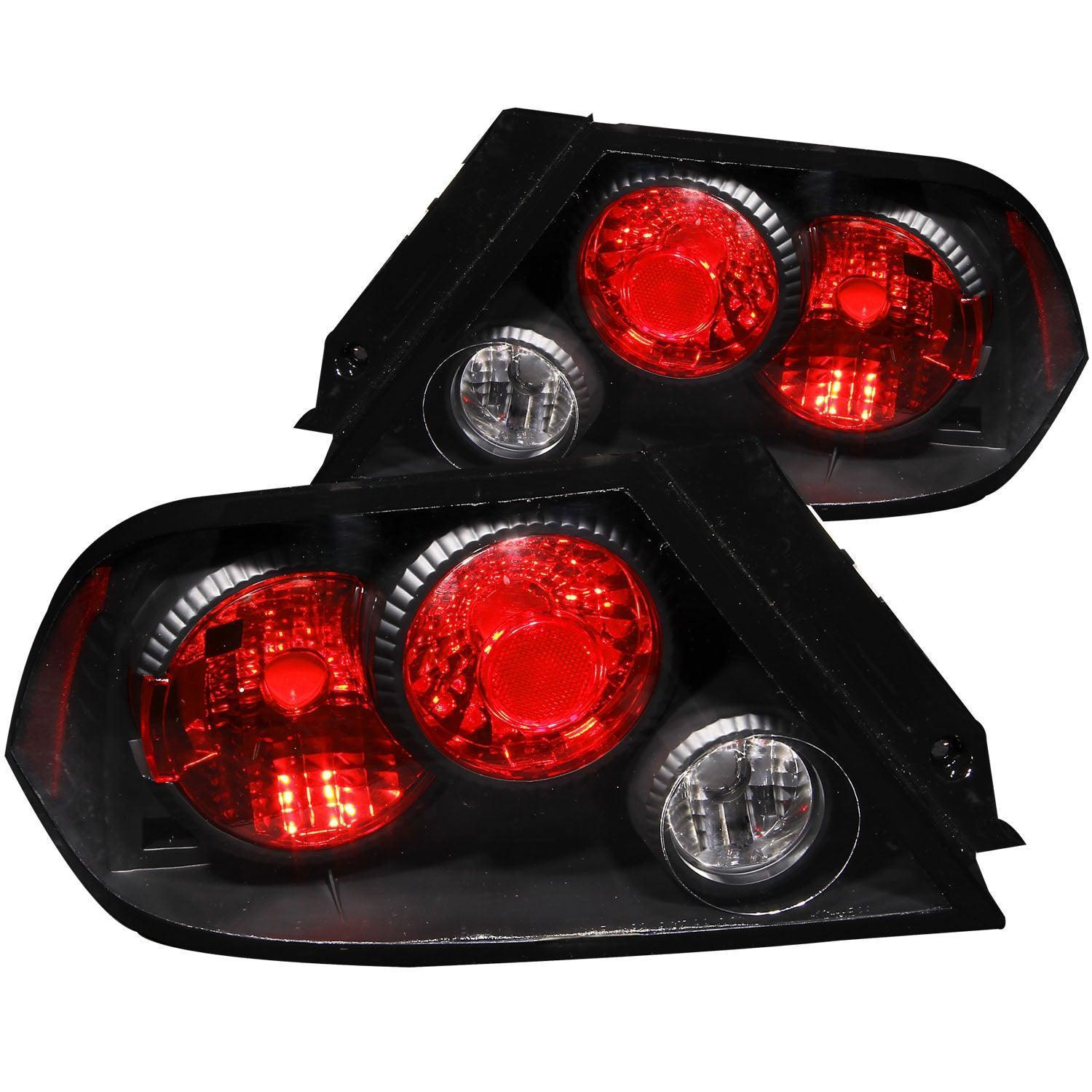 0306 LANCER TAILLIGHTS BLACK DRIVER/PASSENGER - Black Patch Performance - ANZO221086