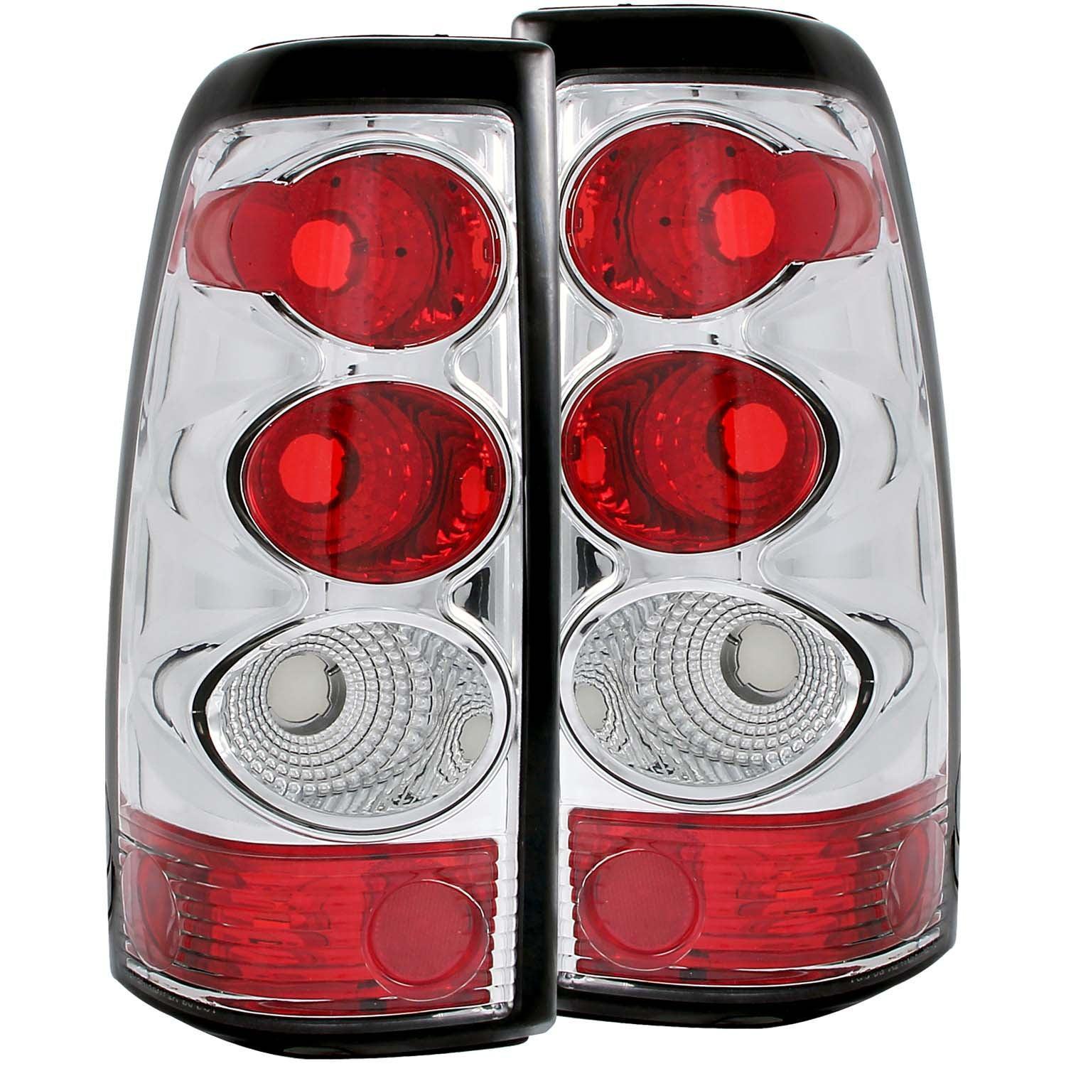 0306 SILVERADO 1500/2500 TAILLIGHTS CHROME DRIVER/PASSENGER - Black Patch Performance - ANZO211020