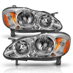 05 - 08 Toyota Corolla Headlight Set - Black Patch Performance - ANZO121540
