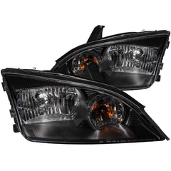 0507 FOCUS ZX4 4DR HEADLIGHTS BLACK CLEAR DRIVER/PASSENGER - Black Patch Performance - ANZO121229