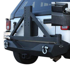 07 - 18 Jeep JK Jeep Stubby Rear Bumper; BRG Carrier - Black Patch Performance - DV8ORBSTTB01BR