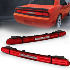 08 - 10 Dodge Challenger Tail Light Set - Black Patch Performance - ANZO321348