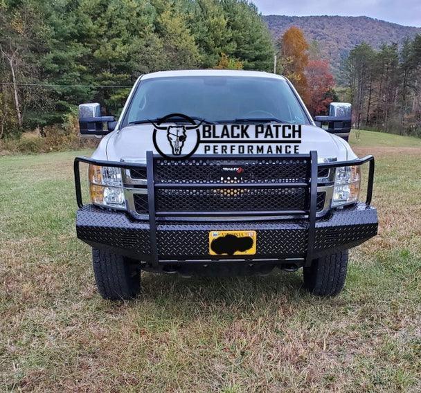 11 - 14 Chevrolet 2500/3500 Trail FX Front Diamond Plate Bumper - Black Patch Performance - FX3004