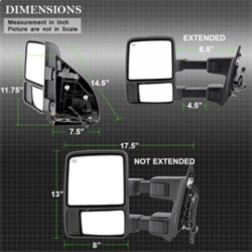 Ford Door Mirror Set - Body from Black Patch Performance