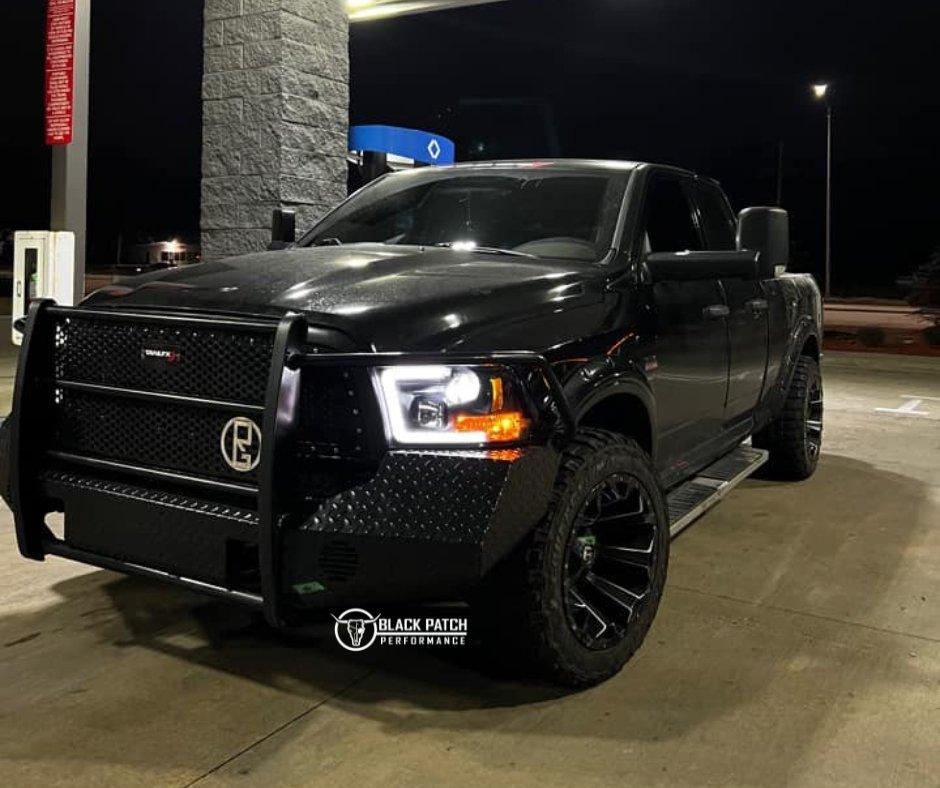 13 - 18 Ram 1500 & 19 - 22 Ram 1500 Classic Trail FX Front Diamond Plate Bumper - Black Patch Performance - FX3031