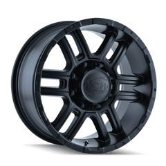 16x8 ION 179 6x5.5 Offset (10) Center Bore (106) Style #179 | 179 - 6883MB - Black Patch Performance - ION1796883MB