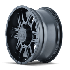 16x8 ION 179 6x5.5 Offset (10) Center Bore (106) Style #179 | 179 - 6883MB - Black Patch Performance - ION1796883MB