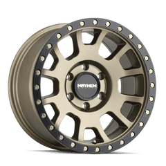 17x8.5 MAYHEM SCOUT 6x5.5 Offset ( - 5) Center Bore (106) Style #8302 | 8302 - 7883MGD - 5 - Black Patch Performance - MAYH83027883MGD5