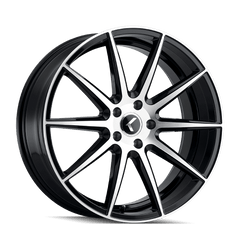 17x8 KRAZE COSMOS 5x115 Offset (38) Center Bore (72.62) Style #KR194 | KR194 - 7864BM38 - Black Patch Performance - KRAZKR1947864BM38