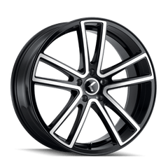 17x8 KRAZE LUSSO 5x4.5 Offset (38) Center Bore (72.62) Style #KR190 | KR190 - 7865BM38 - Black Patch Performance - KRAZKR1907865BM38