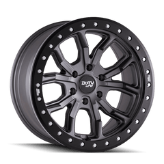17x9 DIRTY LIFE DT - 1 5x4.5 Offset ( - 12) Center Bore (72.6) Style #9303 | 9303 - 7965MGT12 - Black Patch Performance - DIRT93037965MGT12
