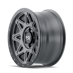 17x9 DIRTY LIFE THEORY 5x5 Offset ( - 12) Center Bore (78.1) Style #9305 | 9305 - 7973MGT - Black Patch Performance - DIRT93057973MGT