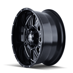 17x9 MAYHEM MONSTIR 8x6.5 8x170 Offset (18) Center Bore (130.8) Style #8100 | 8100 - 7976M18 - Black Patch Performance - MAYH81007976M18