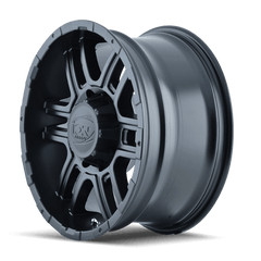 18x9 ION 179 6x5.5 Offset (12) Center Bore (106) Style #179 | 179 - 8983MB - Black Patch Performance - ION1798983MB