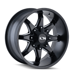 18x9 ION 181 8x6.5 8x170 Offset ( - 12) Center Bore (130.8) Style #181 | 181 - 8976M12 - Black Patch Performance - ION1818976M12