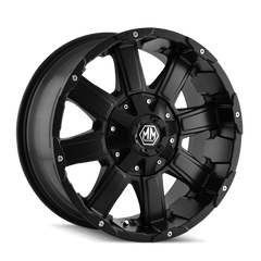 18x9 MAYHEM CHAOS 6x135 6x5.5 Offset (18) Center Bore (106) Style #8030 | 8030 - 8937MB18 - Black Patch Performance - MAYH80308937MB18
