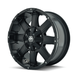 18x9 MAYHEM CHAOS 6x135 6x5.5 Offset (18) Center Bore (106) Style #8030 | 8030 - 8937MB18 - Black Patch Performance - MAYH80308937MB18