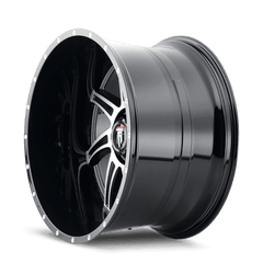 20x10 AMERICAN TRUXX VORTEX 5x150 Offset ( - 24) Center Bore (110.3) Style #AT162 | AT162 - 2150BM - 24 - Black Patch Performance - AMERAT1622150BM24