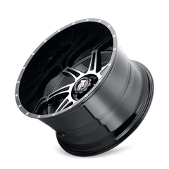 20x10 AMERICAN TRUXX VORTEX 5x150 Offset ( - 24) Center Bore (110.3) Style #AT162 | AT162 - 2150BM - 24 - Black Patch Performance - AMERAT1622150BM24