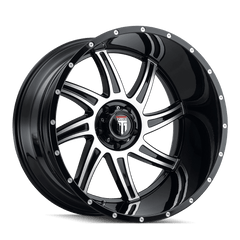 20x10 AMERICAN TRUXX VORTEX 5x150 Offset ( - 24) Center Bore (110.3) Style #AT162 | AT162 - 2150BM - 24 - Black Patch Performance - AMERAT1622150BM24