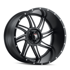 22x12 AMERICAN TRUXX VORTEX 8x170 Offset ( - 44) Center Bore (125.2) Style #AT162 | AT162 - 22270M - 44 - Black Patch Performance - AMERAT16222270M44