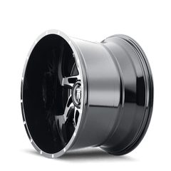 22x14 AMERICAN TRUXX SPYDER 8x170 Offset ( - 76) Center Bore (125.2) Style #AT183 | AT183 - 22470BM - 76 - Black Patch Performance - AMERAT18322470BM76