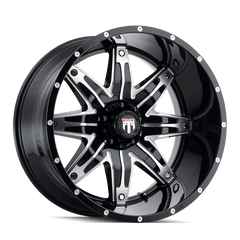22x12 AMERICAN TRUXX LONESTAR 5x150 Offset ( - 44) Center Bore (110.3) Style #AT185 | AT185 - 22250BM - 44 - Black Patch Performance - AMERAT18522250BM44