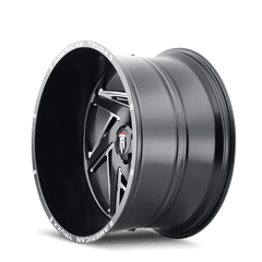 22x12 AMERICAN TRUXX SPIRAL 8x170 Offset ( - 44) Center Bore (125.2) Style #AT1906 | AT1906 - 22270BT - 44 - Black Patch Performance - AMERAT190622270BT44