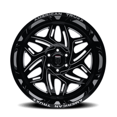 20x9 AMERICAN TRUXX EUPHORIA 8x170 Offset (0) Center Bore (125.2) Style #AT1914 | AT1914 - 2970BM - Black Patch Performance - AMERAT19142970BM