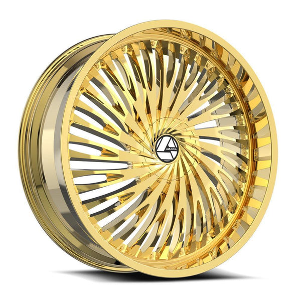 22x9.5 Azara AZA-526 5x115 5x5 Gold Offset (15) Center Bore (78.1