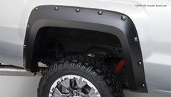 Bushwacker 40122-02 Black Pocket/Rivet Style Smooth Finish Rear Fender Flares for 2014-2018 Sierra 1500 (Incl Limited); 2015-2018 Sierra 2500 HD/3500 HD (Excludes Dually) - Body from Black Patch Performance