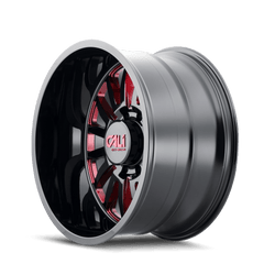 22x12 CALI OFF - ROAD SUMMIT 8x180 Offset ( - 51) Center Bore (124.1) Style #9110 | 9110 - 22278BTR - Black Patch Performance - CALI911022278BTR