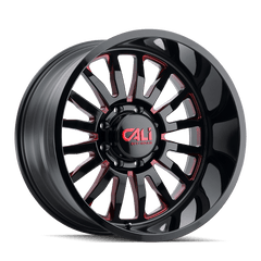 22x12 CALI OFF - ROAD SUMMIT 8x180 Offset ( - 51) Center Bore (124.1) Style #9110 | 9110 - 22278BTR - Black Patch Performance - CALI911022278BTR