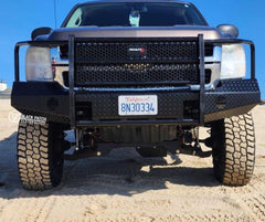 07-13 Chevrolet 1500 Trail FX Front Diamond Plate Bumper - Black Patch Performance - FX3007