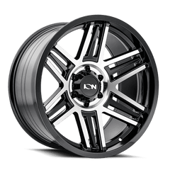 20x10 ION 147 8x170 Offset ( - 19) Center Bore (125.2) Style #147 | 147 - 2170BM19 - Black Patch Performance - ION1472170BM19