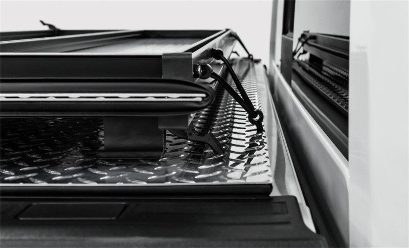 LOMAX FOLDING HARD COVER Tonneau Cover for 20-ON Chevy/GMC 2500/3500 6' 8" Box w/o Bedside Storage Box (Black) - Accessories from Black Patch Performance