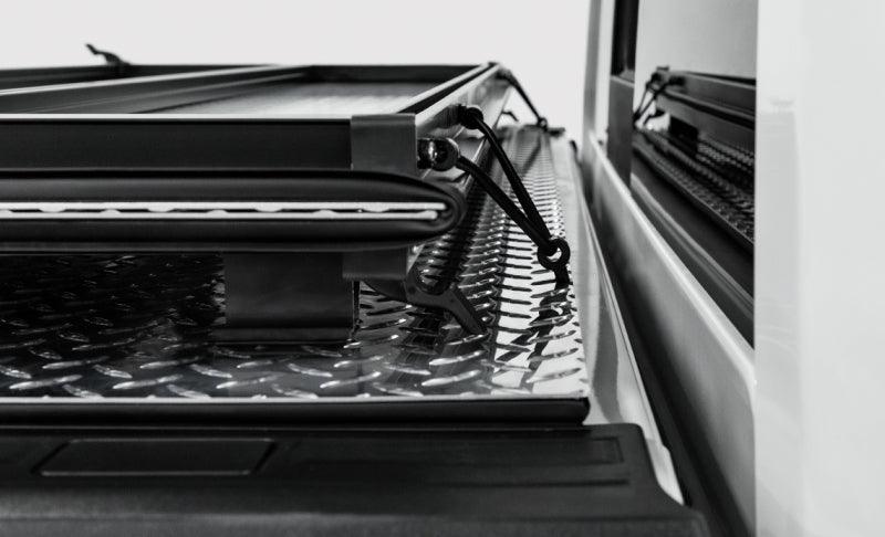 LOMAX FOLDING HARD COVER Tonneau Cover for 20-ON Chevy/GMC 2500/3500 6' 8" Box w/o Bedside Storage Box (Black) - Accessories from Black Patch Performance