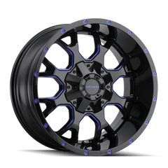 20x9 MAYHEM WARRIOR 8x6.5 8x170 Offset (0) Center Bore (130.8) Style #8015 | 8015 - 2976BTB - Black Patch Performance - MAYH80152976BTB