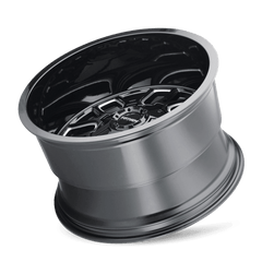 22x10 MAYHEM COGENT 6x135 6x5.5 Offset ( - 27) Center Bore (106) Style #8107 | 8107 - 22137BM - 27 - Black Patch Performance - MAYH810722137BM27