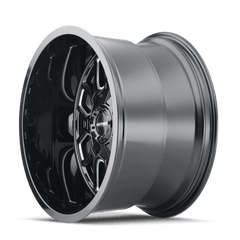 22x10 MAYHEM COGENT 6x135 6x5.5 Offset ( - 27) Center Bore (106) Style #8107 | 8107 - 22137BM - 27 - Black Patch Performance - MAYH810722137BM27