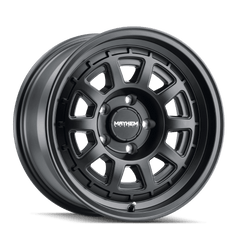 18x9 MAYHEM VOYAGER 6x135 Offset (0) Center Bore (87.1) Style #8303 | 8303 - 8936MB - Black Patch Performance - MAYH83038936MB