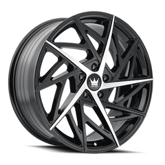 20x8.5 MAZZI FREESTYLE 5x120 Offset (35) Center Bore (74.1) Style #377 | 377 - 2812B - Black Patch Performance - MAZZ3772812B