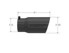 MBRP Exhaust 6" BLK SERIES Tip - Exhaust from Black Patch Performance