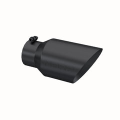 MBRP Exhaust T5072BLK Tip; 6in. O.D. Dual Wall Angled 4in. inlet 12in. Length. BLK. - Exhaust from Black Patch Performance