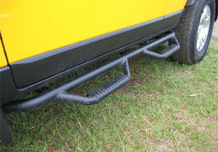 Nerf Step Bar - Wheel-to-Wheel (2 Steps per Side) - 2 in. Main Tube Diameter - 2006-2018 Toyota FJ Cruiser - Textured Black - Nerf Bars & Running Boards from Black Patch Performance