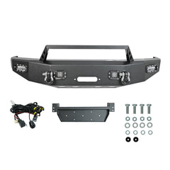 Paramount Automotive 57-0138 F-250/F-350/F-450 LED Front Winch Bumper - Body from Black Patch Performance