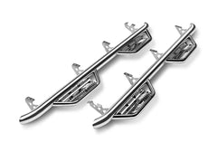 Podium Step SS - Cab Length (2 Steps per Side) - 3 in. Main Tube Diameter - 2009-2015.5 Dodge Ram 1500/2010-2018 2500/3500/4500/5500 Crew Cab - Polished Stainless - Body from Black Patch Performance