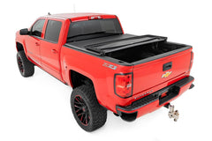 Rough Country Soft Tri - Fold Tonneau Bed Cover - 41214550 - Black Patch Performance - ROUG41214550
