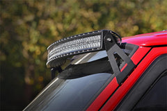 Rough Country LED Light Bar Windshield Mounting Brackets - 70072 - Black Patch Performance - ROUG70072